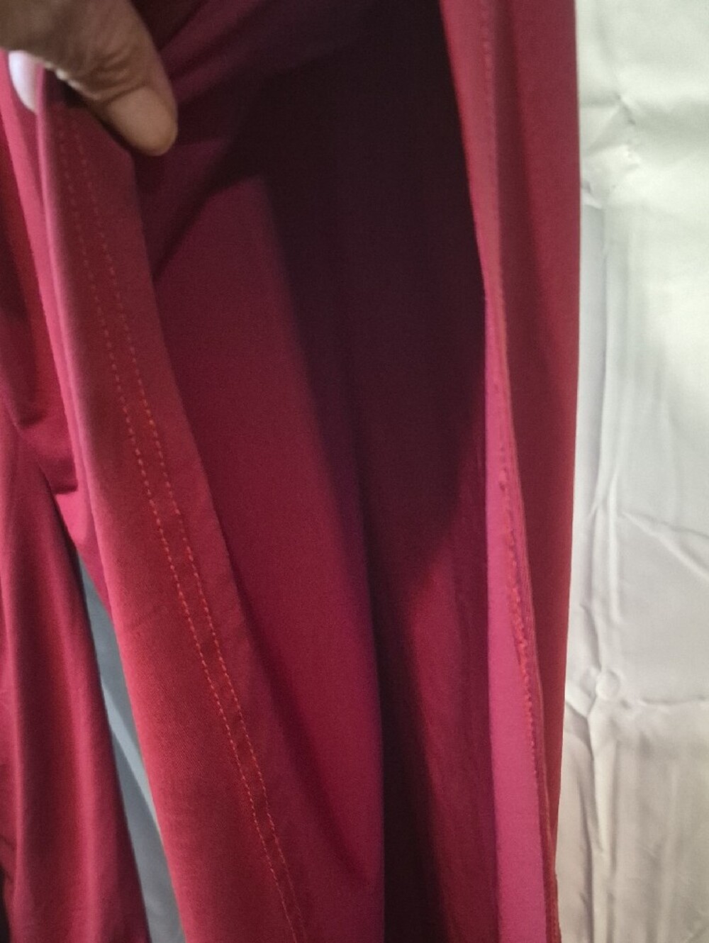 Women’s Wide-Leg Draped Palazzo Pants — Berry - Picture 4 of 6